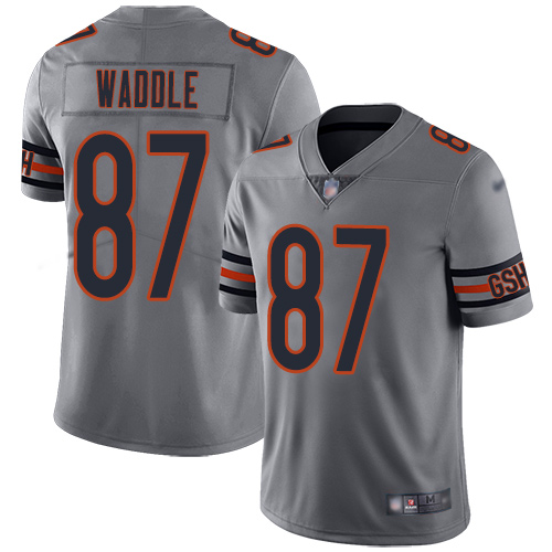 Chicago Bears Limited Silver Men Tom Waddle Jersey NFL Football #87 Inverted Legend->chicago bears->NFL Jersey